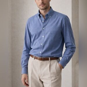 Loro Piana Button Down Shirt Men’s Size XL Blue Casual Everyday Cotton